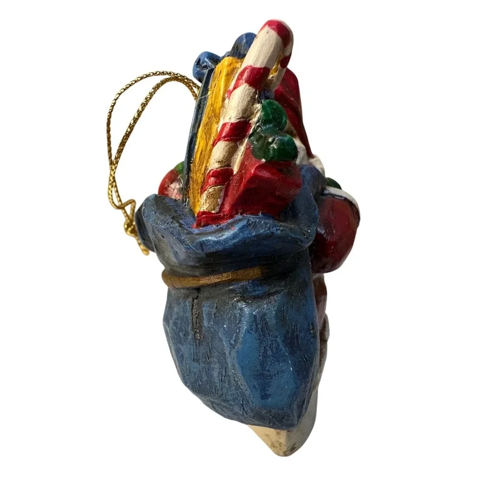 Vintage Santa Merry Christmas Chimney Resin Christmas Tree Ornament‎
